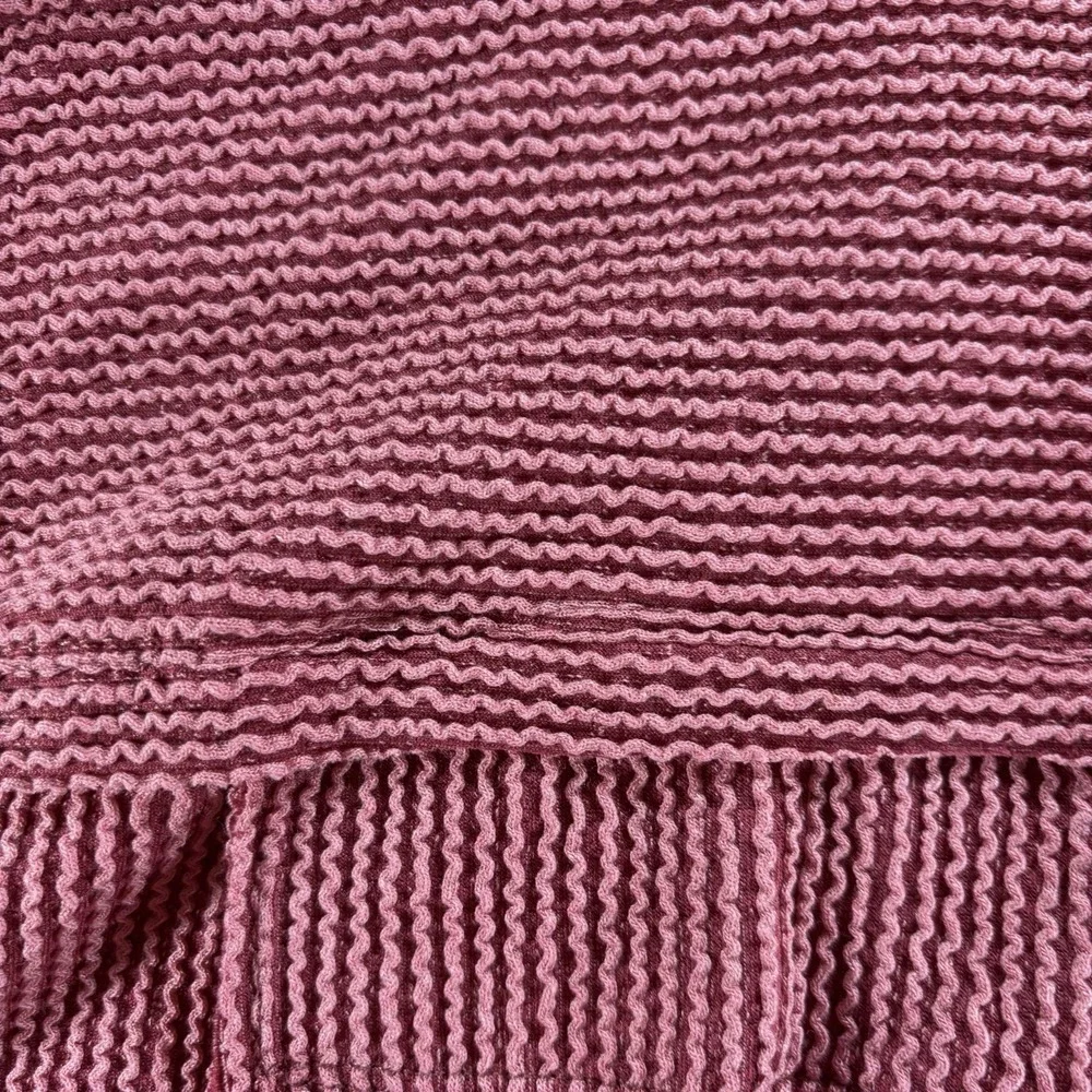 Reborn J PinkRibbed Knit  Button Up‎ Jacket W/ Contrast Hood M Soft Warm Pockets